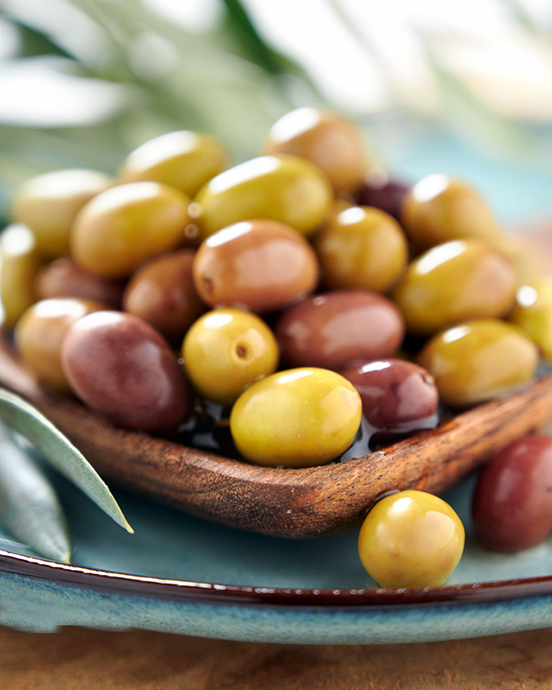 Taggiasca-Oliven in Salzlake